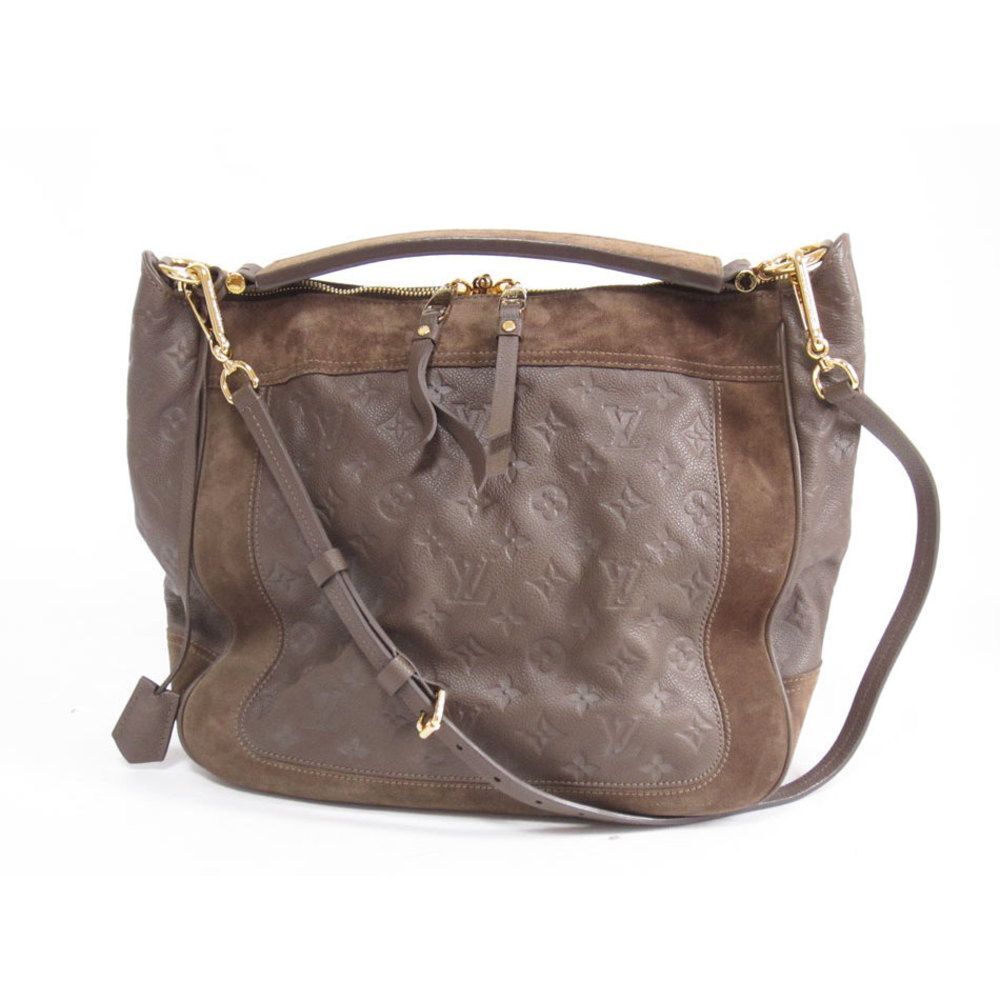 Louis Vuitton Amplant Audacious MM Leather Suede Shoulder Bag